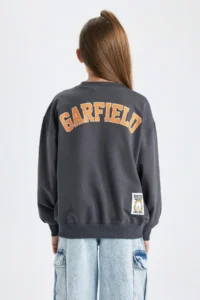 DeFacto Girl's Garfield Crew Neck Sweatshirt B1508a823au - Image 7