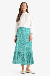 DeFacto Patterned Maxi Hijab Skirt - Image 3