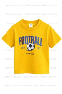 twins tailors Football And Astronaut Printed 3-Pack Unisex Navy Blue-Grey-Yellow Kids T-Shirt - Image 3
