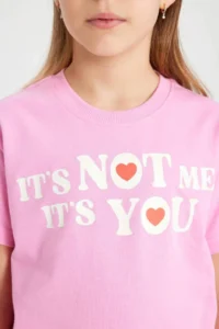 DeFacto Girl's Crew Neck Printed Short Sleeve T-Shirt - Image 4