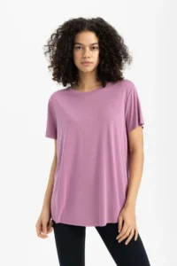 DeFacto Fit Oversize Modal Crew Neck Athlete Short Sleeve T-Shirt B5536ax24sp - Image 6
