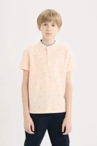 DeFacto Crew Neck Pique Short Sleeve T-Shirt Boy