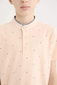 DeFacto Crew Neck Pique Short Sleeve T-Shirt Boy - Image 5