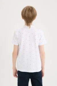 DeFacto Boy's Crew Neck Pique Short Sleeve Polo T-Shirt - Image 5