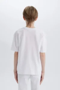 DeFacto Oversize Wide Fit Crew Neck Printed Short Sleeve T-Shirt Boy - Image 6