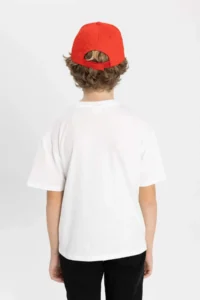 DeFacto Oversize Wide Fit Crew Neck Embroidered Short Sleeve T-Shirt Boy - Image 8