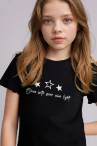 DeFacto Slim Fit Patterned Ribbed Camisole T-Shirt for Girls - Image 3