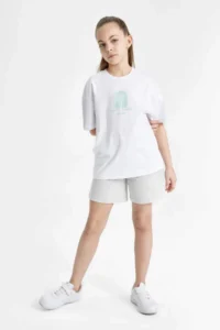 DeFacto Relax Fit Crew Neck Printed 2-Piece Short Sleeve T-Shirt for Girls - Image 8