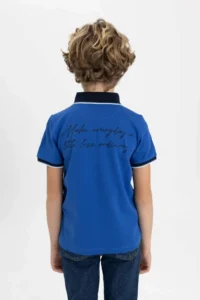 DeFacto Polo Neck Pique Short Sleeve T-Shirt Boy - Image 5