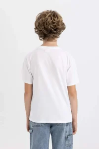 DeFacto 29 October Republic Day Crew Neck Color Changing Ataturk Printed Short Sleeve White T-Shirt - Image 6