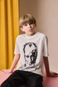 DeFacto Boy's Crew Neck Ataturk Printed Short Sleeve T-Shirt B6938a825sm - Image 3