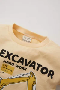DeFacto Baby Boy Crew Neck Vehicle Printed Short Sleeve T-Shirt - Image 6