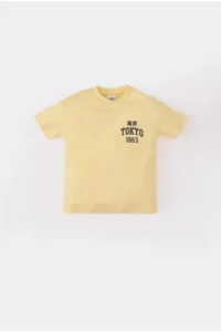 DeFacto Crew Neck Printed Short Sleeve T-Shirt Baby Boy - Image 3