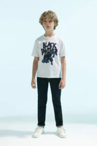 DeFacto Boy's Marvel Comics Black Panther Crew Neck Short Sleeve T-Shirt - Image 2