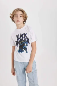 DeFacto Boy's Marvel Comics Black Panther Crew Neck Short Sleeve T-Shirt - Image 7