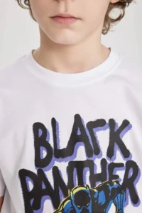 DeFacto Boy's Marvel Comics Black Panther Crew Neck Short Sleeve T-Shirt - Image 8