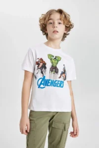 DeFacto Boy's Marvel Avengers Crew Neck Short Sleeve T-Shirt - Image 3