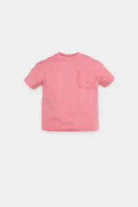 DeFacto Crew Neck Basic Plain Short Sleeve T-Shirt for Baby Girl - Image 2