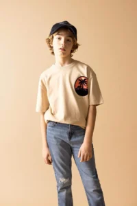 DeFacto Boy's Oversize Wide Fit Crew Neck Printed Short Sleeve T-Shirt