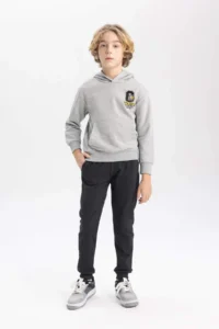 DeFacto Boy's Printed Hooded Sweatshirt - Image 2