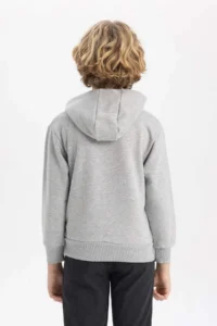 DeFacto Boy's Printed Hooded Sweatshirt - Image 6