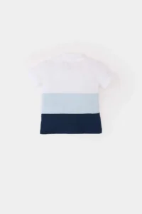 DeFacto Baby Boy Color Blocked Pique Short Sleeve Polo T-Shirt - Image 3