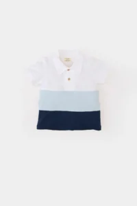 DeFacto Baby Boy Color Block Pique Short Sleeve Polo T-Shirt