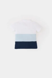 DeFacto Baby Boy Color Block Pique Short Sleeve Polo T-Shirt - Image 3