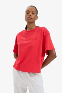 DeFacto NBA Chicago Bulls Oversize Wide Fit Crew Neck Embroidery Print Combed Cotton Short Sleeve T-Shirt - Image 5