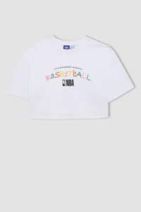DeFactoFit NBA Wordmark Oversize Wide Fit Crew Neck Short Sleeve T-Shirt - Image 6