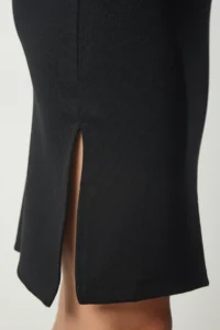 Happiness İstanbul Women Black U-Neck slit Weaving Dress - Image 6
