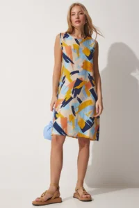 Happiness İstanbul Patterned Summer A-Line Dress