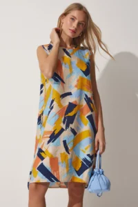 Happiness İstanbul Patterned Summer A-Line Dress - Image 2