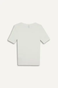 DeFacto Slim Fit Crew Neck Basic Plain Ribbed Camisole Short Sleeve T-Shirt - Image 3