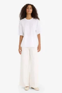 DeFacto Oversize Crew Neck Basic Plain Combed Cotton Short Sleeve T-Shirt - Image 2