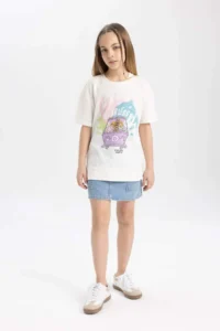 DeFacto Girl's Scooby Doo Oversize Wide Fit Crew Neck Short Sleeve T-Shirt - Image 2