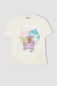 DeFacto Girl's Scooby Doo Oversize Wide Fit Crew Neck Short Sleeve T-Shirt - Image 6