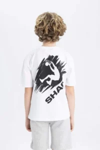DeFacto Boy Shaquille ONeal Oversize Wide Fit Crew Neck Short Sleeve T-Shirt - Image 8
