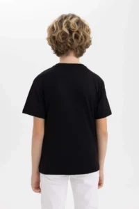 DeFacto Boy's Crew Neck Printed Short Sleeve T-Shirt - Image 6