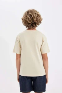 DeFacto Crew Neck Printed Short Sleeve T-Shirt Boy - Image 5