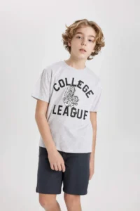 DeFacto Boy's Crew Neck Printed Short Sleeve T-Shirt - Image 3