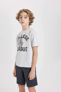 DeFacto Boy's Crew Neck Printed Short Sleeve T-Shirt - Image 4