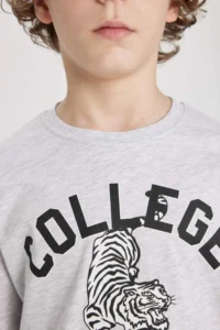 DeFacto Boy's Crew Neck Printed Short Sleeve T-Shirt - Image 5
