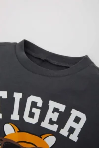 DeFacto Baby Boy Crew Neck Tiger Pattern Short Sleeve T-Shirt - Image 5