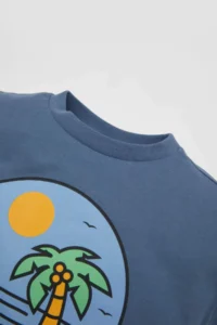 DeFacto Baby Boy Crew Neck Nature Printed Short Sleeve T-Shirt - Image 5