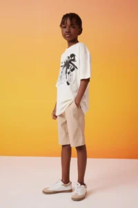 DeFacto Oversize Wide Fit Crew Neck Printed Short Sleeve T-Shirt Boy - Image 2