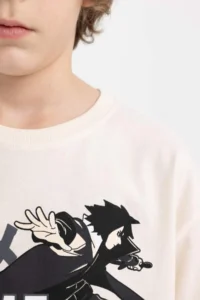 DeFacto Oversize Wide Fit Crew Neck Printed Short Sleeve T-Shirt Boy - Image 8