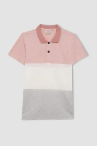 DeFacto Polo Neck Pique Short Sleeve T-Shirt Boy - Image 7