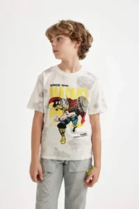 DeFacto Boy's Marvel Comics Crew Neck Short Sleeve T-Shirt - Image 3