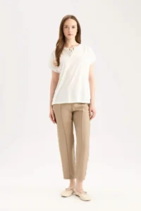 DeFacto Crew Neck Casual Short Sleeve T-Shirt - Image 2